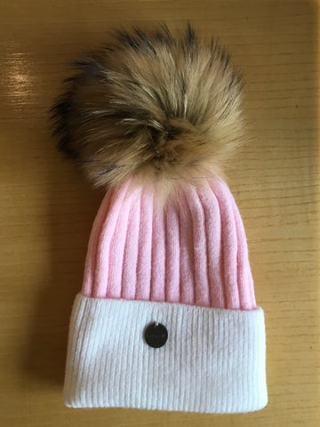 Bobble Hat with fur Pom-pom +4