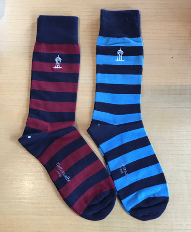 Lightweight Stripe Merino Wool Socks